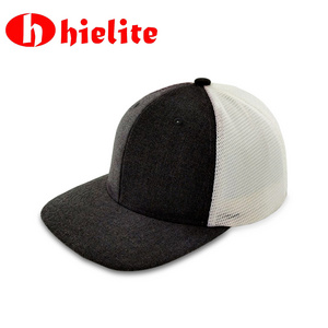 Custom Gray black splicing color hat white mesh strong air permeability trucker snapback cap