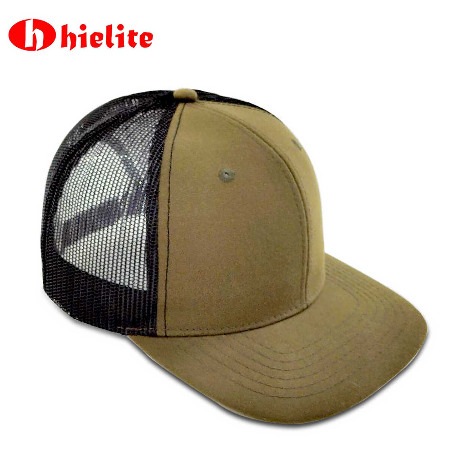 unisex  Wholesale Classic Brown hat black back net, strong air permeability summer wear snapback cap trucker