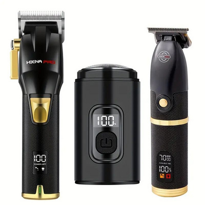 HIENA Men's Beard Trimmer Hair Clipper USB Rechargeable Hair Clipper Professional Men's Razor Hair Cutting Machine