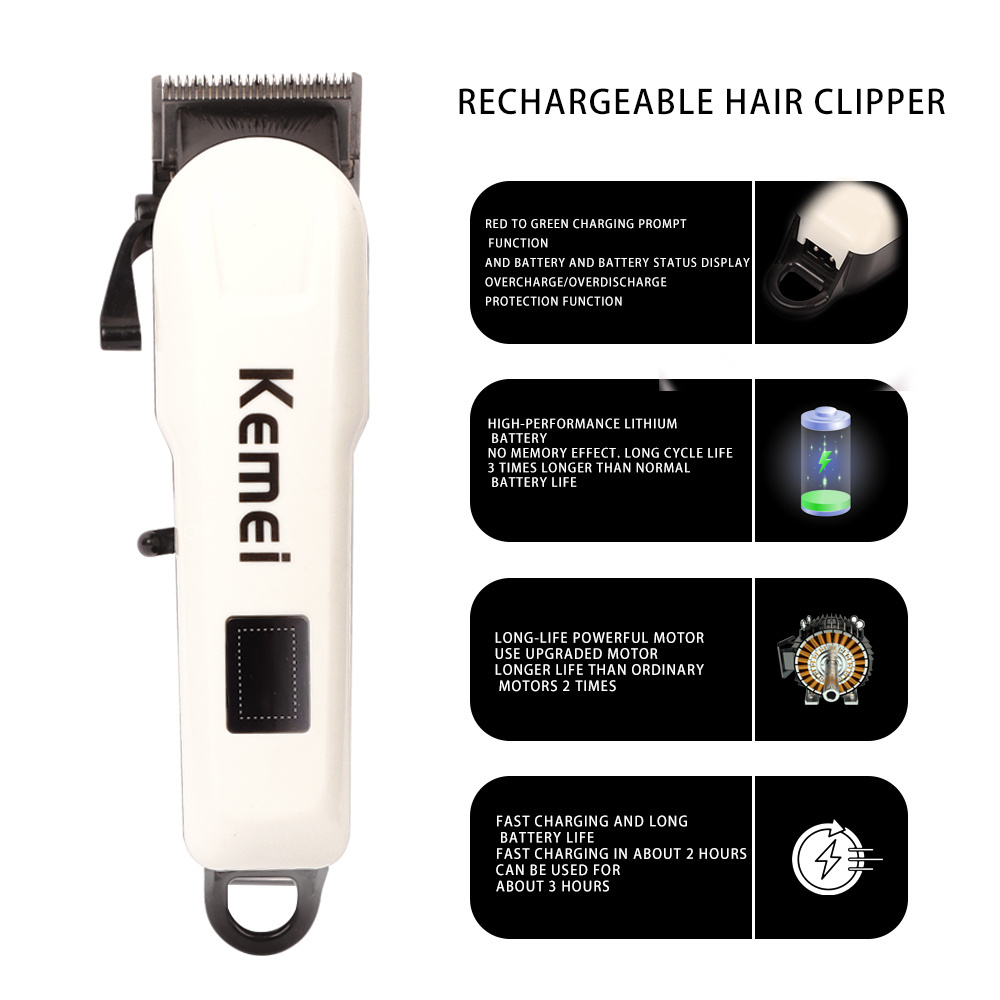 Kemei KM-809A Best Seller Professional Rechargeable Wholesale Electric Beard Hair Shaver Clipper Trimmer Customized Logo Picture