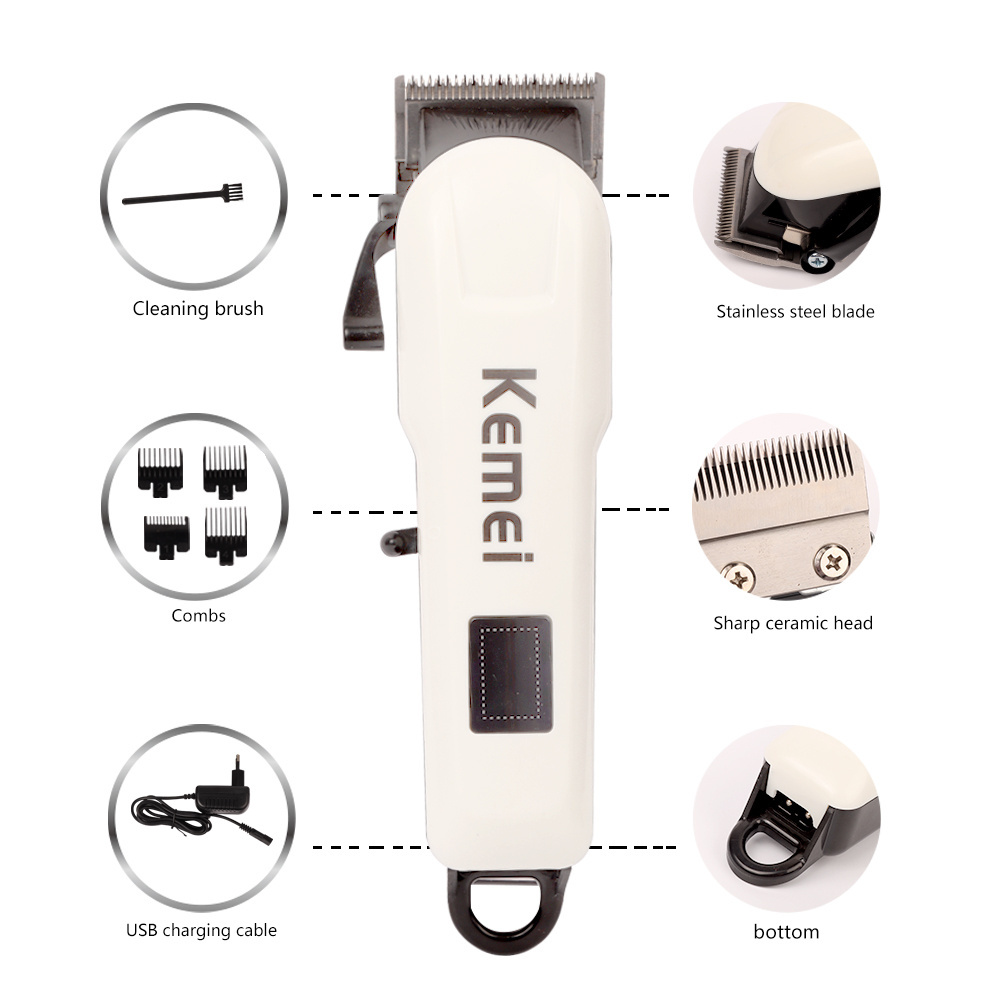 Kemei KM-809A Best Seller Professional Rechargeable Wholesale Electric Beard Hair Shaver Clipper Trimmer Customized Logo Picture