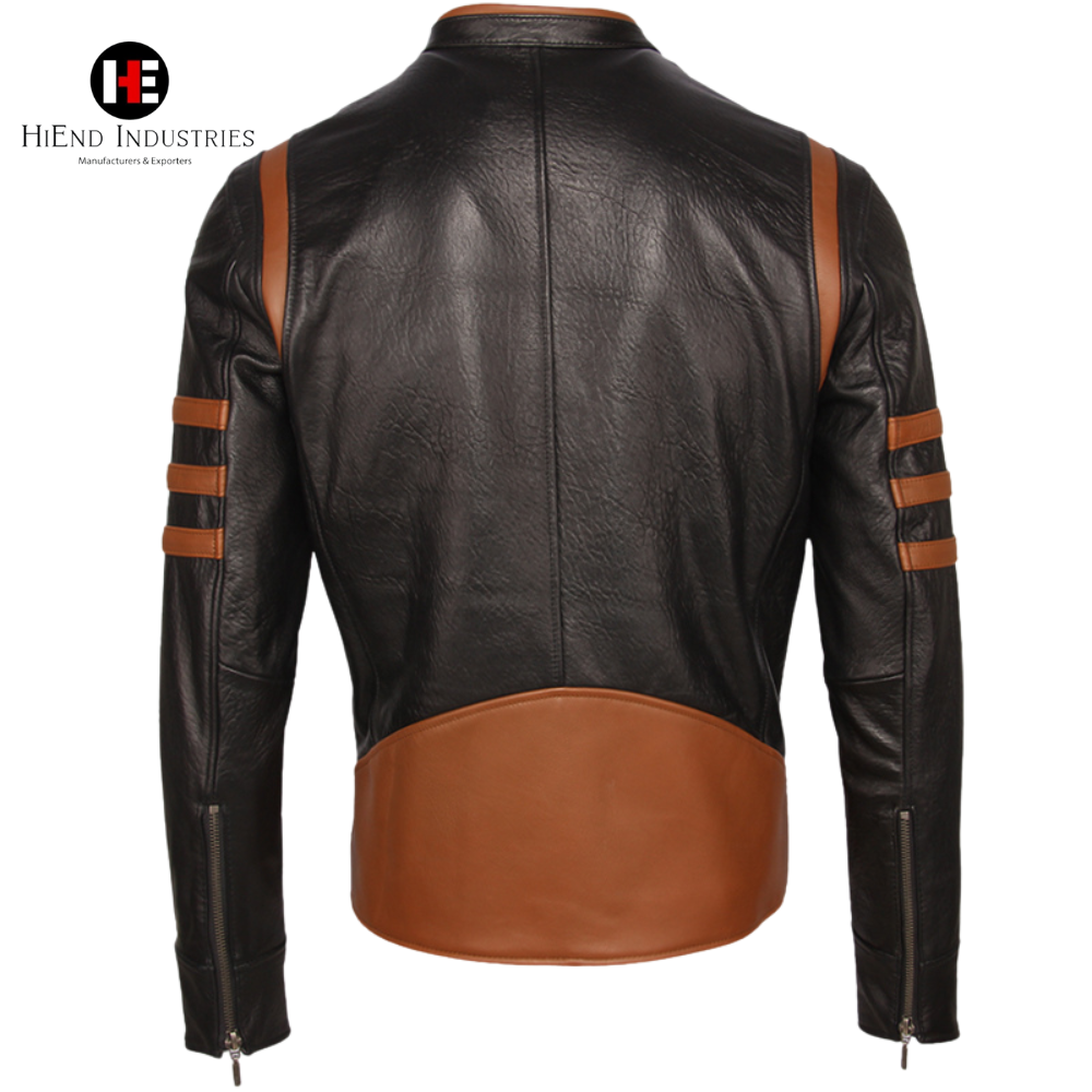 Genuine Black Leather Biker Jacket for Men - High-End Lambskin, Classic Motorcyclist Look, Great for Seasonal Wear.