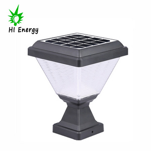 HiEnergy outdoor solar pillar lamp waterproof solar light for front door yard garage garden solar lights