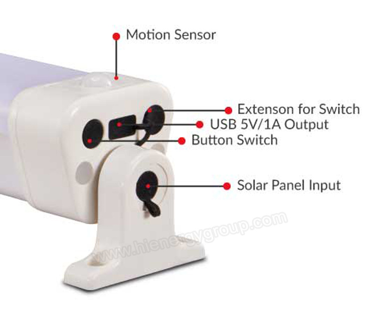 PIR Motion Sensor Batten Light Solar Led Lantern 12W 24W 600mm