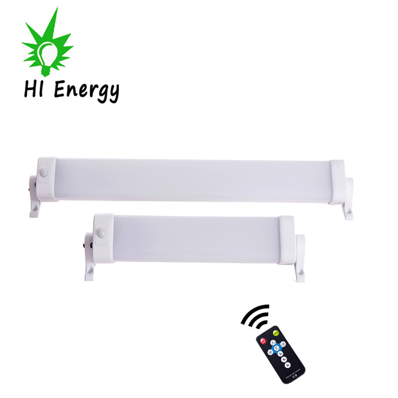 IP65 Waterproof Remote Control PIR Sensor Solar Led Batten Tube Light 6W 12W