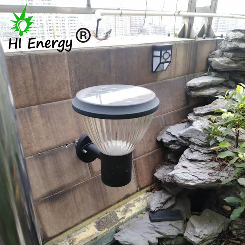 HIEnergy super brigh big solar powered led wall light garden modern design outdoor led wall light pack