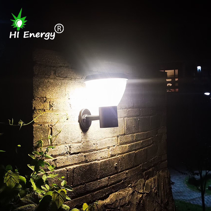 HIEnergy super brigh big solar powered led wall light garden modern design outdoor led wall light pack