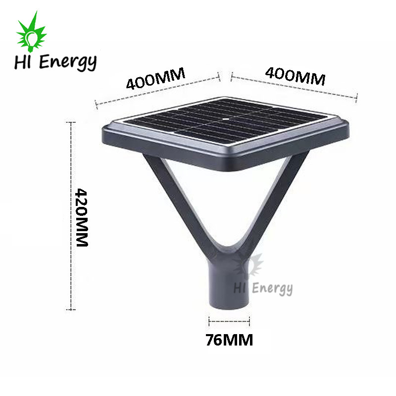 HiEnergy solar yard lights outdoor garden outdoor lamp post light 20w aluminium modern pole lamp