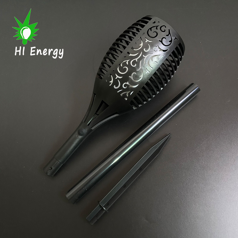 HiEnergy landscape home garden decoration flickering flame torch solar 96led solar led outdoor torch