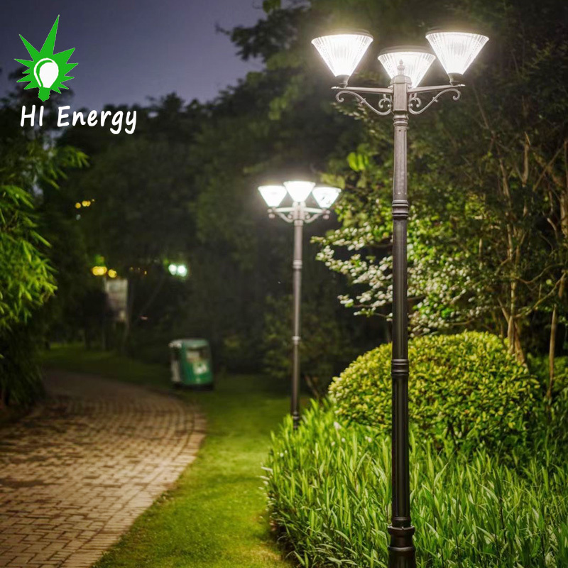 HiEnergy Premium quality modern design outdoor solar led garden post lights