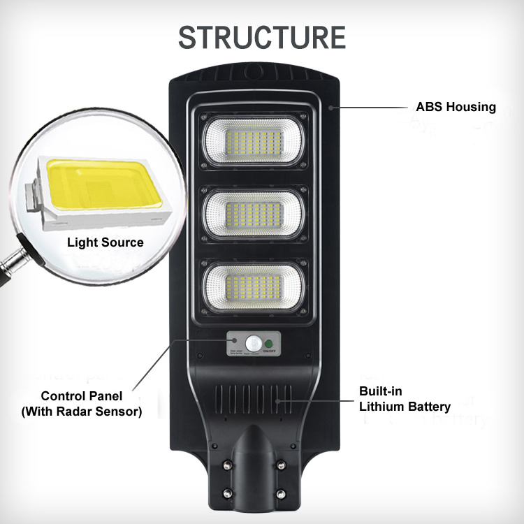 Hi Energy 30W 50W 60W 90W 100W 120W 150W 200W all in one solar street light outdoor waterproof integrated solar led street light