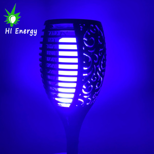 HiEnergy landscape home garden decoration flickering flame torch solar 96led solar led outdoor torch