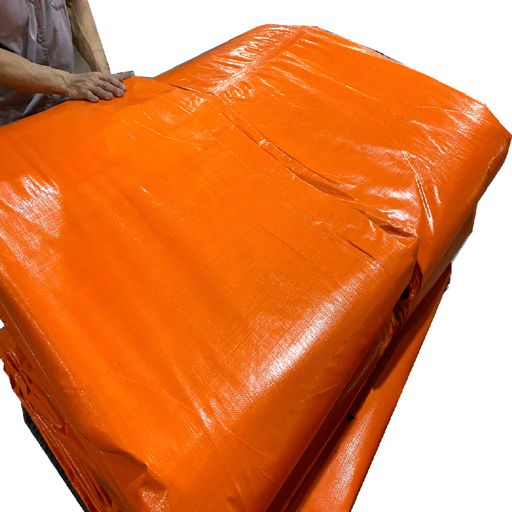 PVC Tarpaulin 200GSM Heavy Duty Dark Blue/Orange Yellow High Quality Premium Polytarp