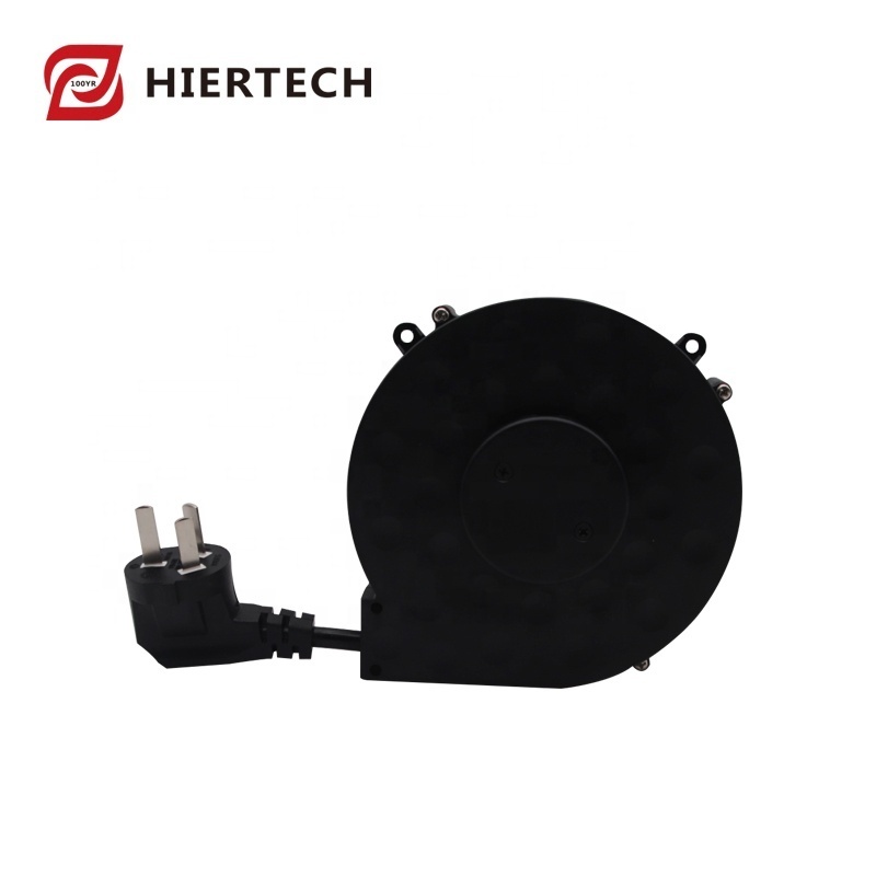 HIERTECH small automatic spring retractable cable reel black cord cable retractor