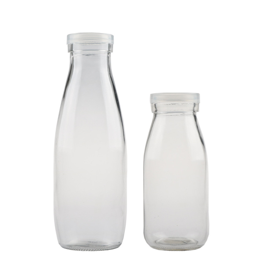 eco friendly recycled glass juice milk water bottle 500ml 1000ml swing top beverage/milk glass bottle with clip ceramics lid