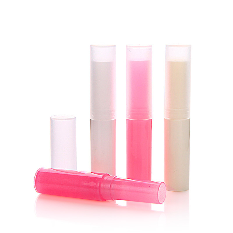 Refillable Chapstick Tube Pink Lipstick Tubes Mini Cosmetic Container Printed Lip Balm Stick