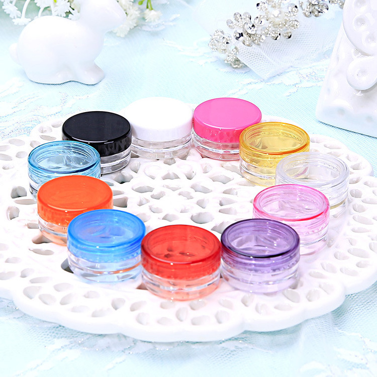 Mini 2ml 3ml 5ml 2g 3g 5g 10g 15g 20g 25g 30g Ps Clear Cream Jar Plastic Pot Transparent Cosmetic sample Container with Lid