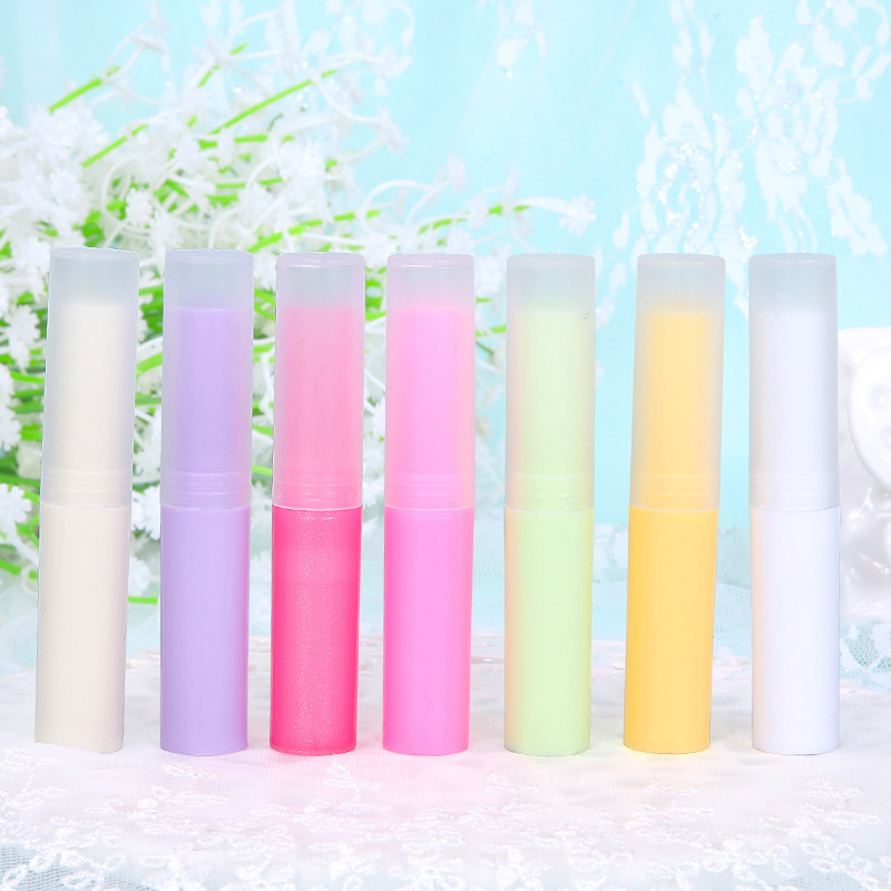 Refillable Chapstick Tube Pink Lipstick Tubes Mini Cosmetic Container Printed Lip Balm Stick