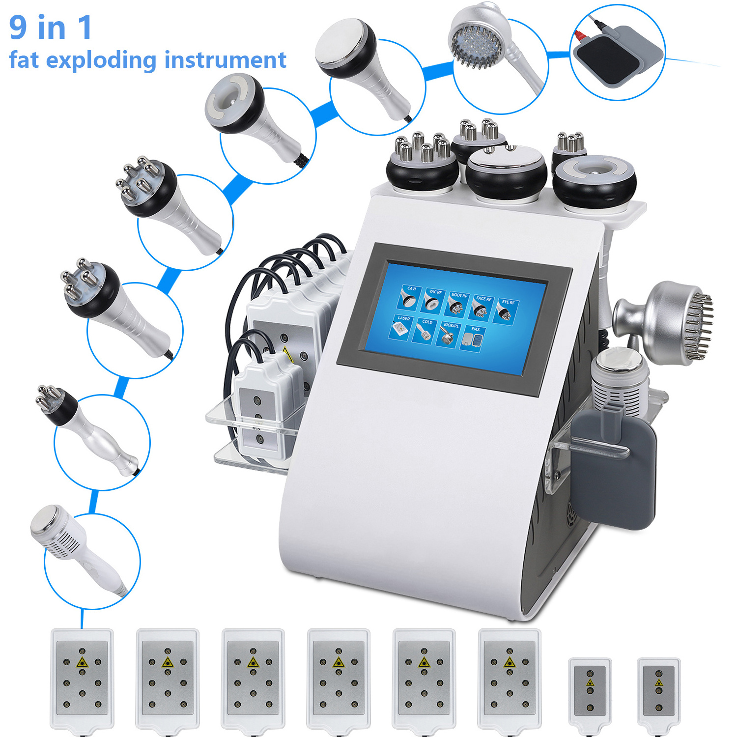 9 IN 1 40k Lipo Laser body slimming machine loss slimming beauty skin cryo tightening machine