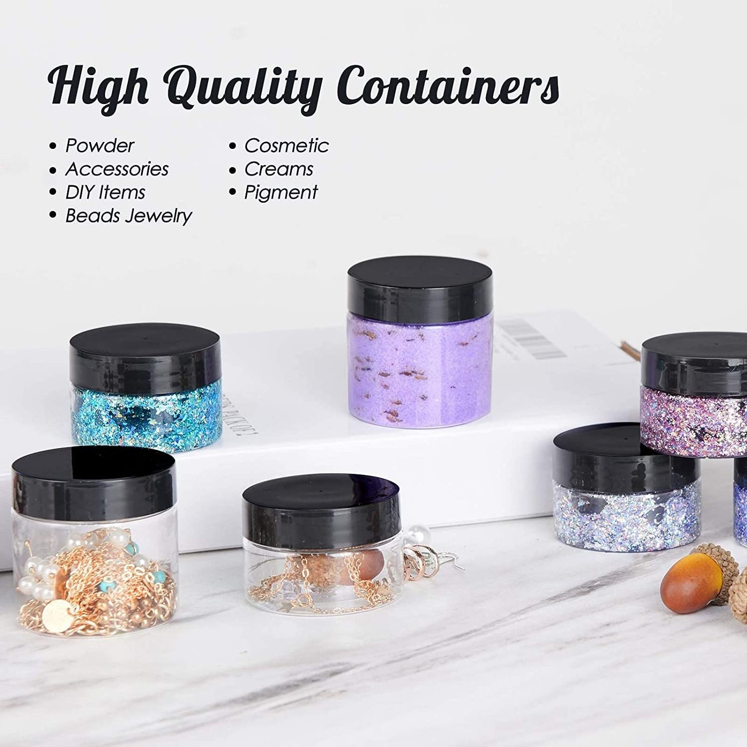 custom 100ml 200ml 8oz 300ml 12oz 500ml clear white black amber wide mouth cosmetic containers plastic pet jar with aluminum lid