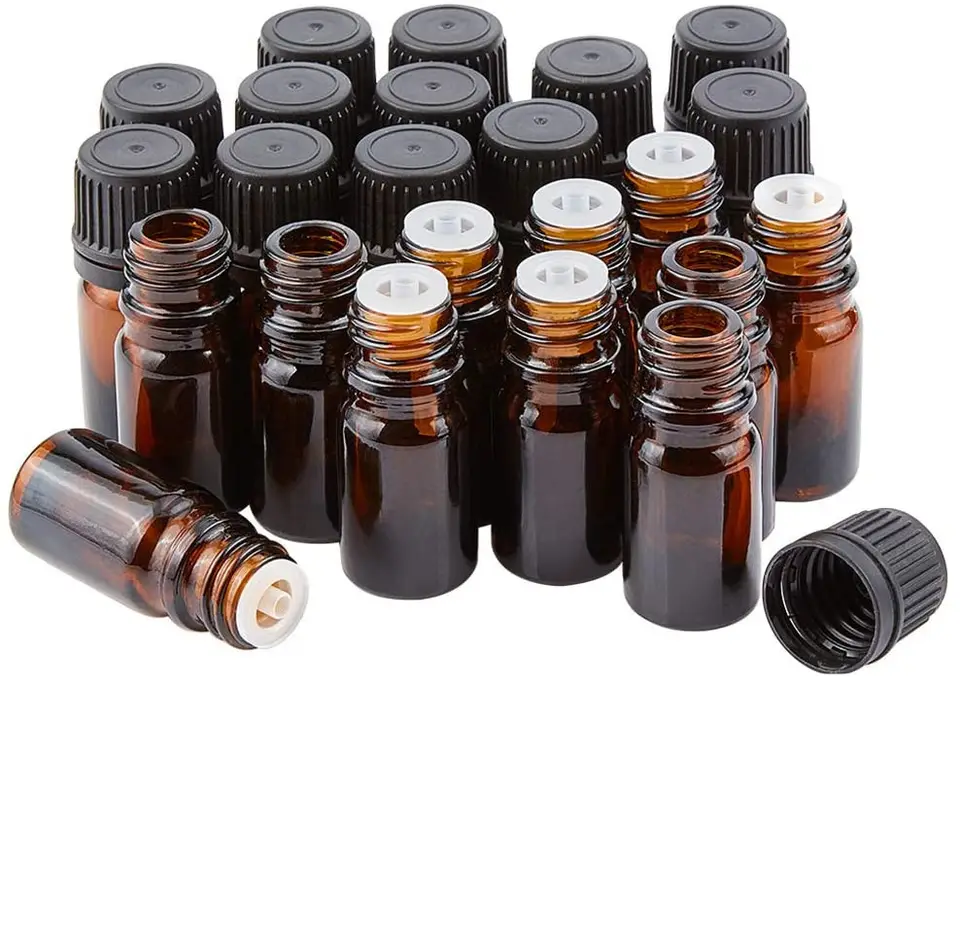 Anti-theft large cap brown essential oil bottle 5ml-100ml essence perfume cosmetics packaging