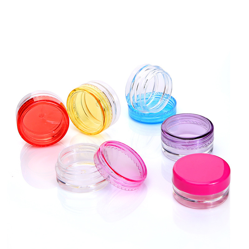 Mini 2ml 3ml 5ml 2g 3g 5g 10g 15g 20g 25g 30g Ps Clear Cream Jar Plastic Pot Transparent Cosmetic sample Container with Lid