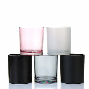 luxury empty thick 10oz gloss tall white black 2022 glass candle holders lanterns and candle jars