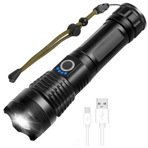 P70 Glare Flashlight Type-C Charging Zoom Power Display Charging Treasure Vibrating White Laser Flashlight