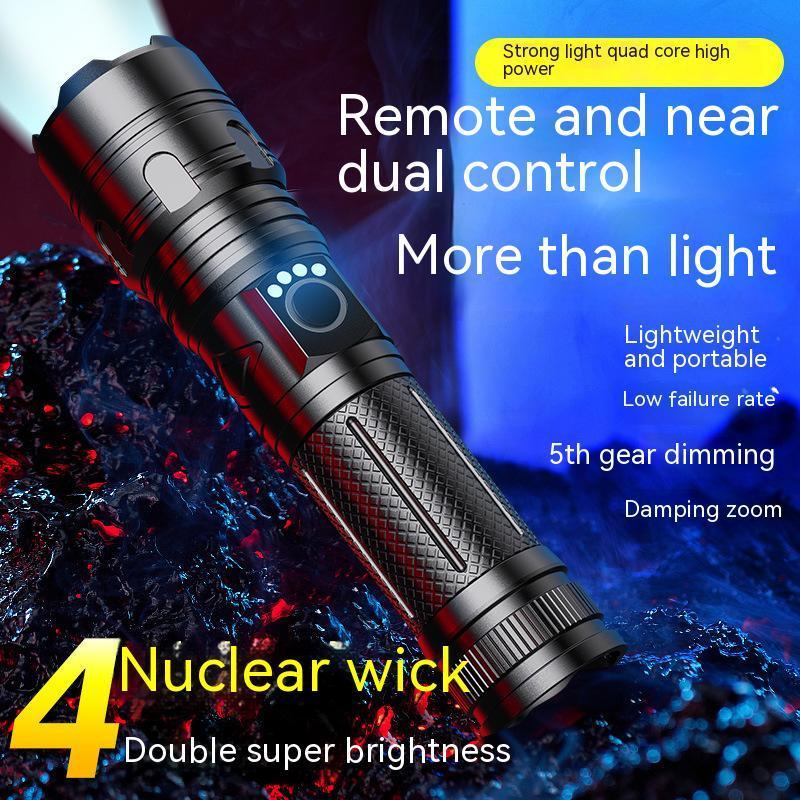 P70 Glare Flashlight Type-C Charging Zoom Power Display Charging Treasure Vibrating White Laser Flashlight