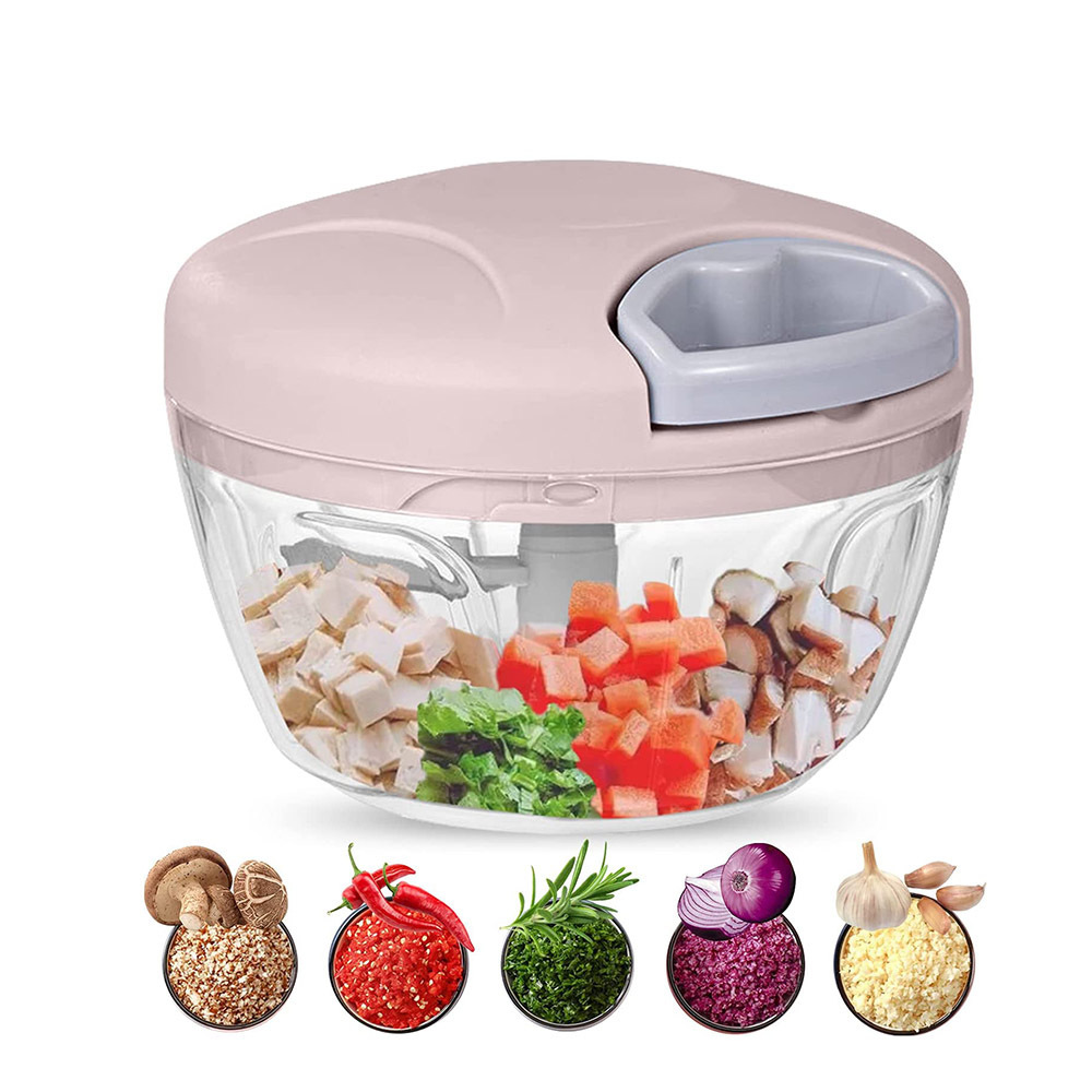 Manual Food Chopper for Vegetable Fruits Nuts Onions Hand Pull Mincer Blender Mixer Food Processor