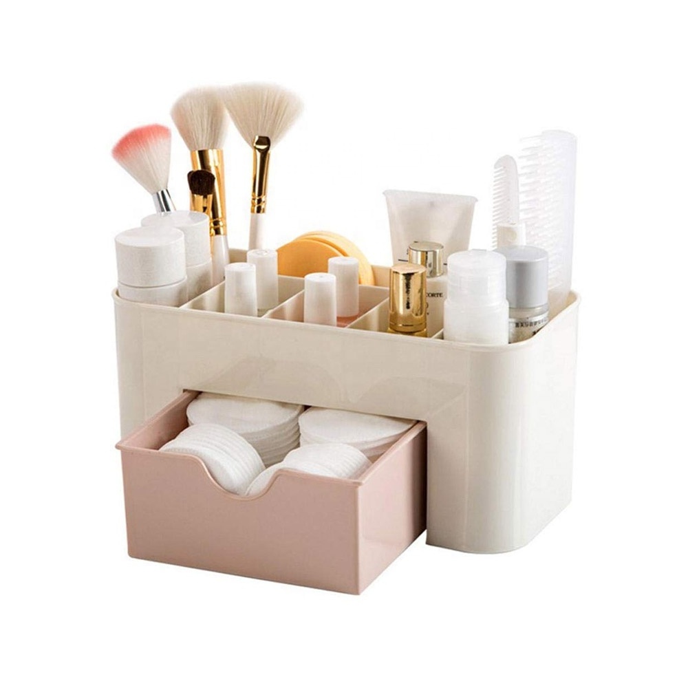 Popular Mini Desktop Makeup Organizer With Drawers for Brushes Lotions Lipstick Nail Polish Jewelry