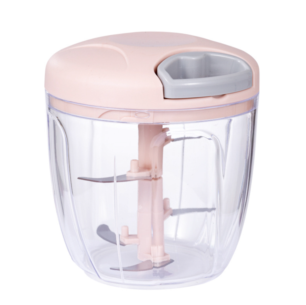 Popular Food Chopper 900ML Hand-Powered Portable Food Processor Manual Vegetable Slicer and Dicer