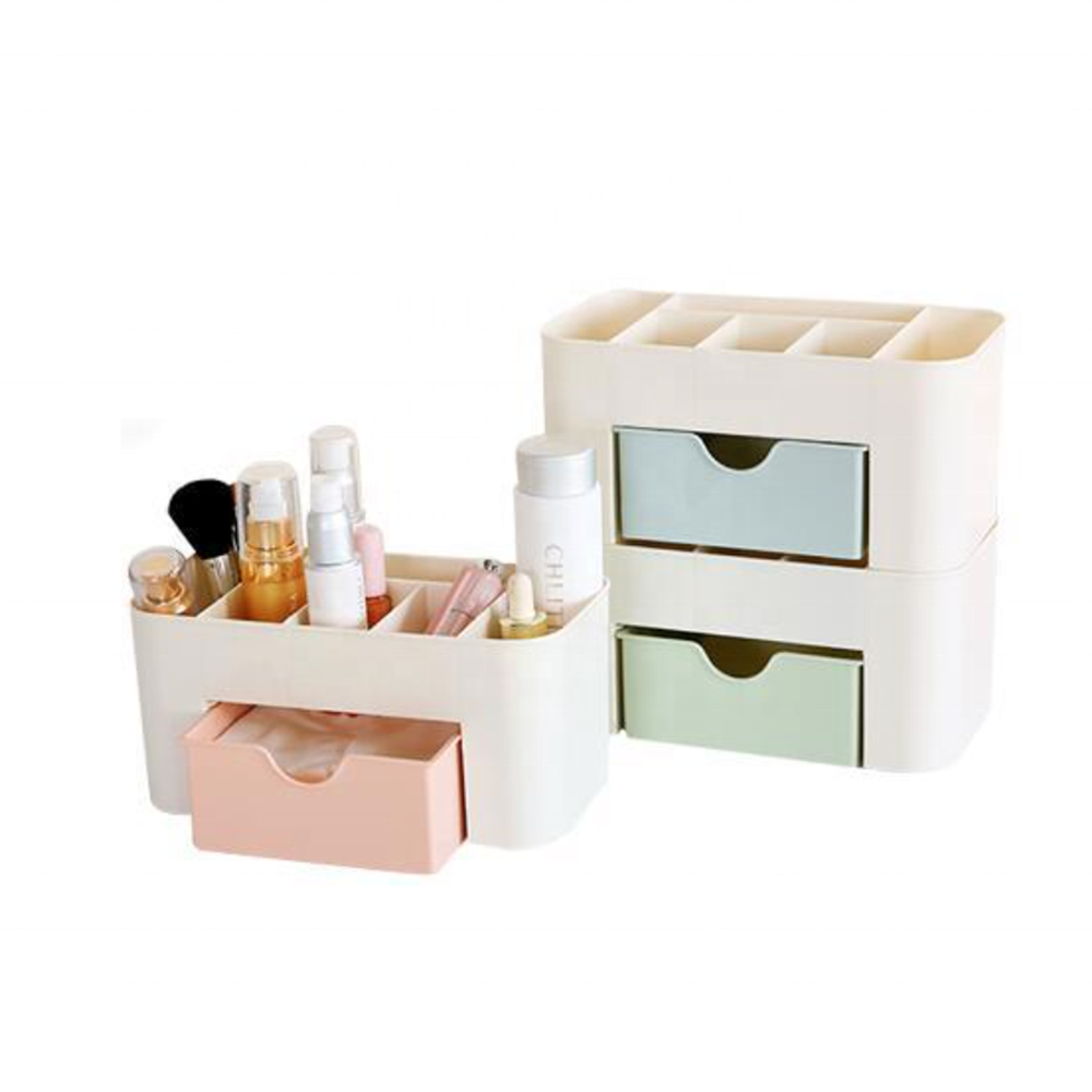 Popular Mini Desktop Makeup Organizer With Drawers for Brushes Lotions Lipstick Nail Polish Jewelry