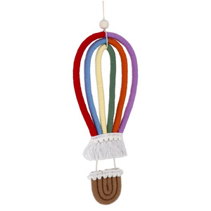 Nordic Style Cotton rope Hot Air Balloon Wall Hanging Ornament Decor Christmas Gift