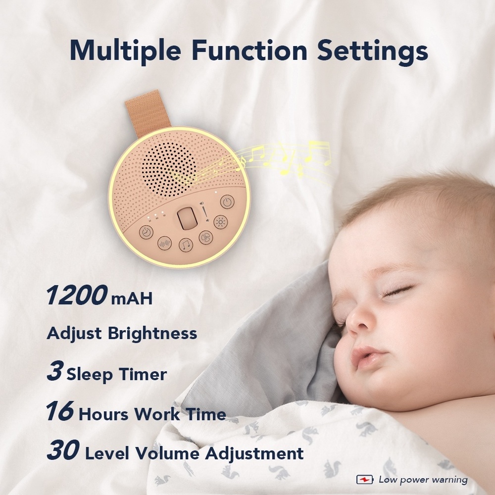 2023 New Sleep Sound Machines and Night Light 20 Soothing Nature Sounds Portable White Noise Machine For Baby