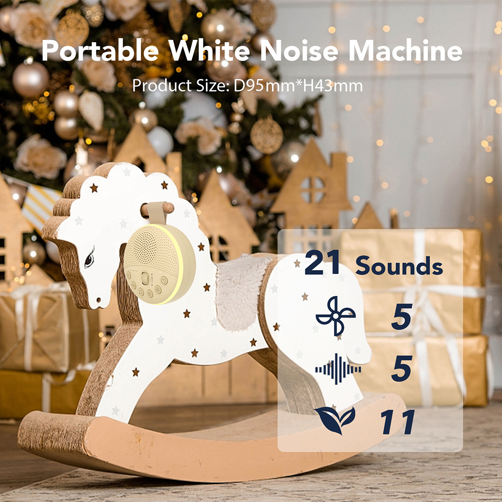 2023 New Sleep Sound Machines and Night Light 20 Soothing Nature Sounds Portable White Noise Machine For Baby