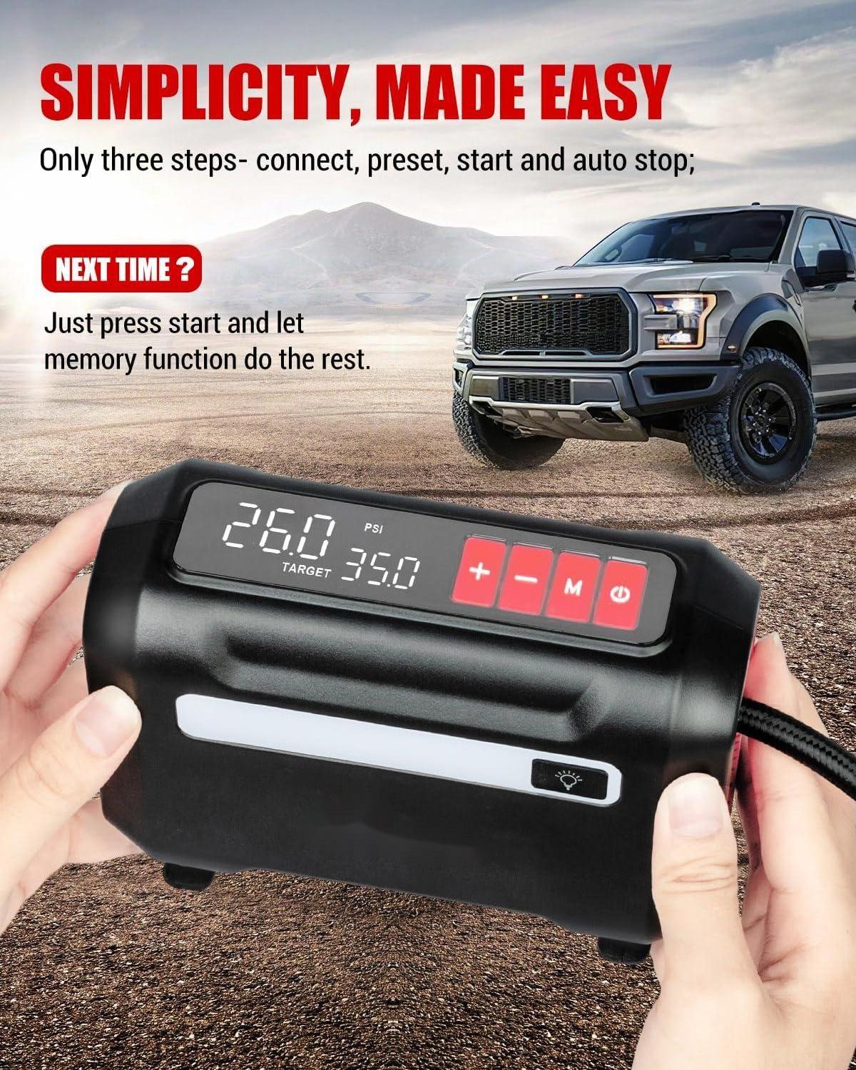 BSJ Tire Inflator Automatic Car Motorcycle Air Digital Tire Inflator