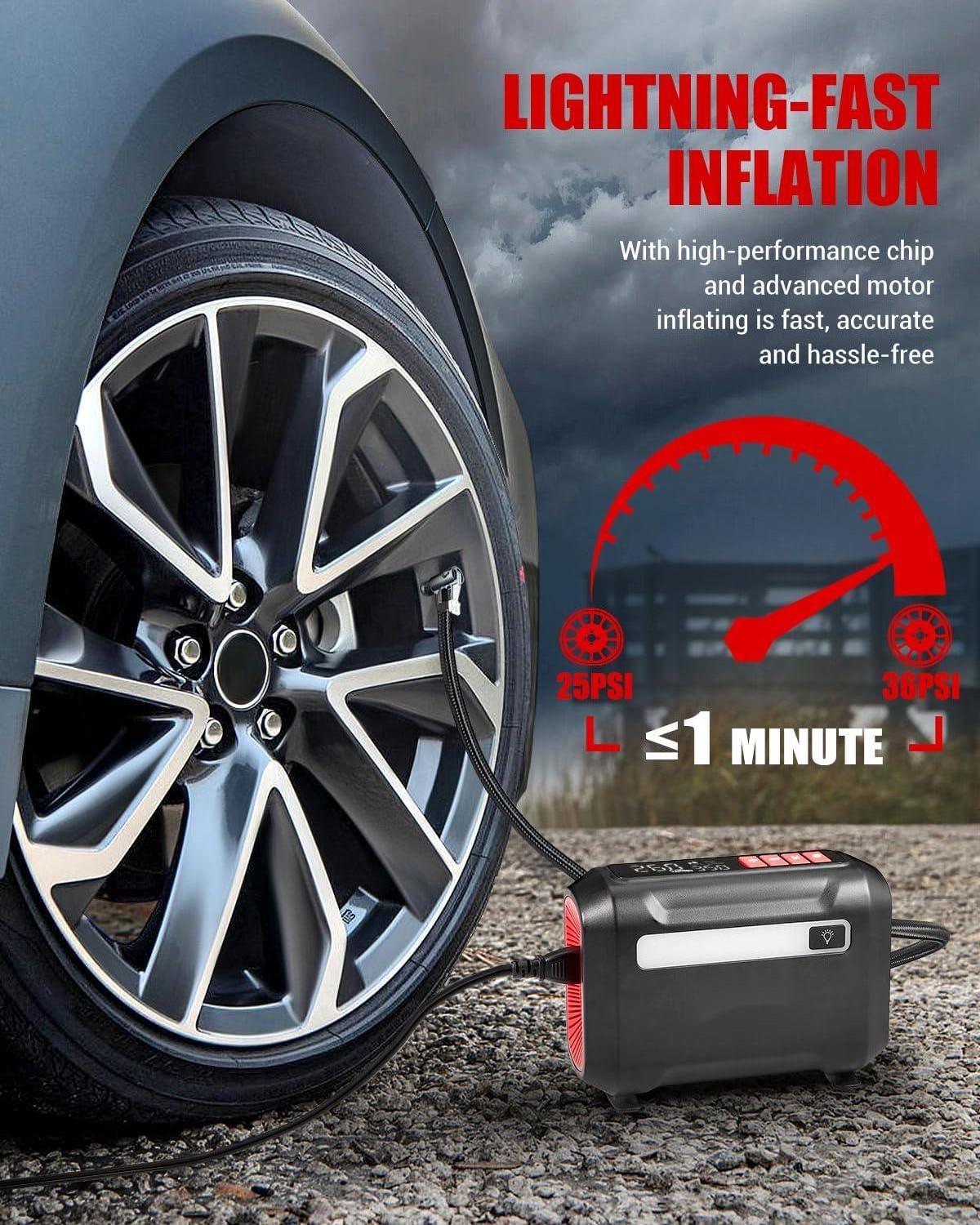 BSJ Tire Inflator Automatic Car Motorcycle Air Digital Tire Inflator