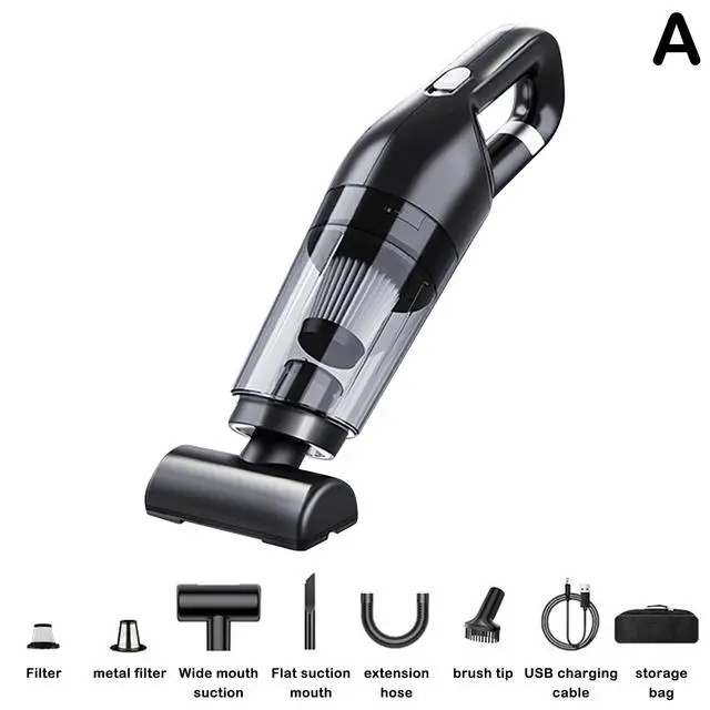 Rechargeable  Wet Dry Car Vacuum Cleaner Wireless  Handheld Vacuum Cleaner  Strong Suction Power Interior  Car Cleaner