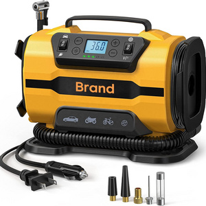 Portable Tire Inflator Air Compressor,12V DC/120V AC Dual Tire Pump For Bike,Car Tires with digital display