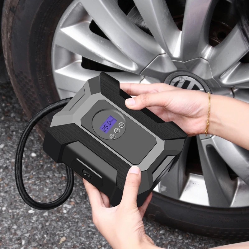 Car Inflatable Pump 12V Air Compressor Portable Automobile Tire Inflator  Electric Automobiles on Car Air Compressors Tool