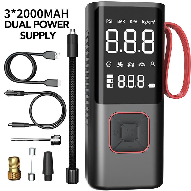 Portable Digital Auto Air Pump ultible-purpose Car Inflator Rechargeable Battery  Wholesale Car Air Compressor 6988