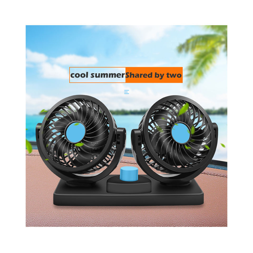 HF-8319 Universal Car Cooling Fan Car Truck Vehicle DC12V 24V Double Head Car Interior Accessories 2023 Electric Fan