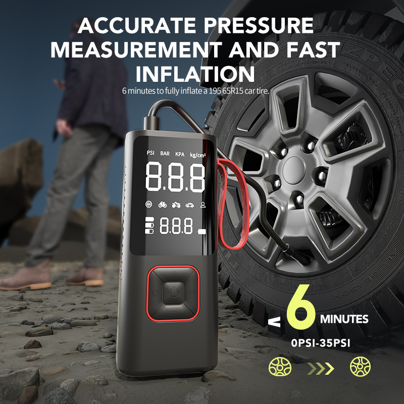 Portable Digital Auto Air Pump ultible-purpose Car Inflator Rechargeable Battery  Wholesale Car Air Compressor 6988