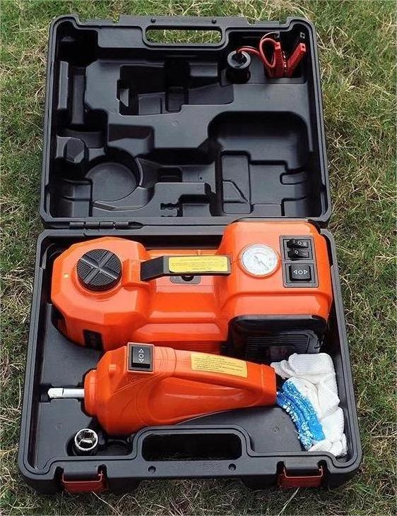 DC 12V 5T Multi-functional electric car jack with compressor and electric wrench kit  3 in 1 Car Jack Car Tools