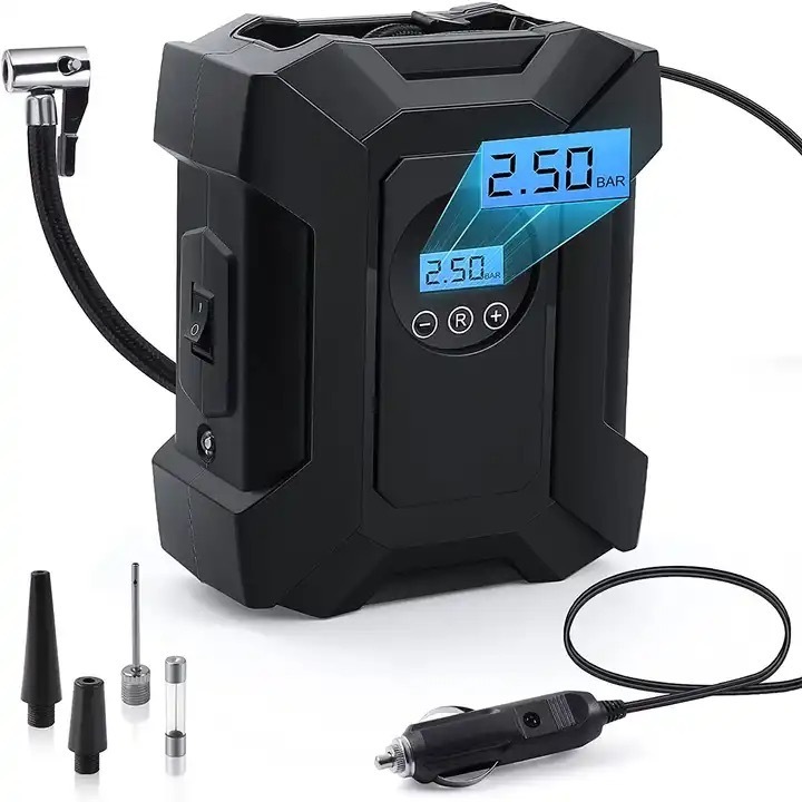 Car Inflatable Pump 12V Air Compressor Portable Automobile Tire Inflator  Electric Automobiles on Car Air Compressors Tool