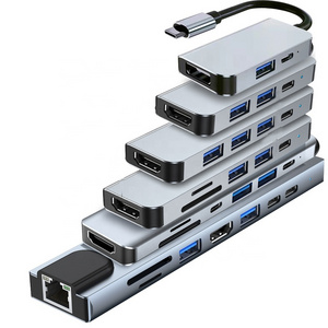 Mini 3 4 5 6 7 8 In 1 Port Usb 2.0 Usb-C Hubs Type-C 3.0 Por Type Usb C Hub For Macbook