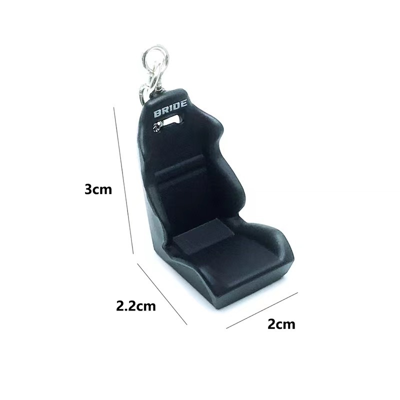 Creative Gift car seat key chain metal simulation F1 racing BRIDE driving chair key pendant wholesale