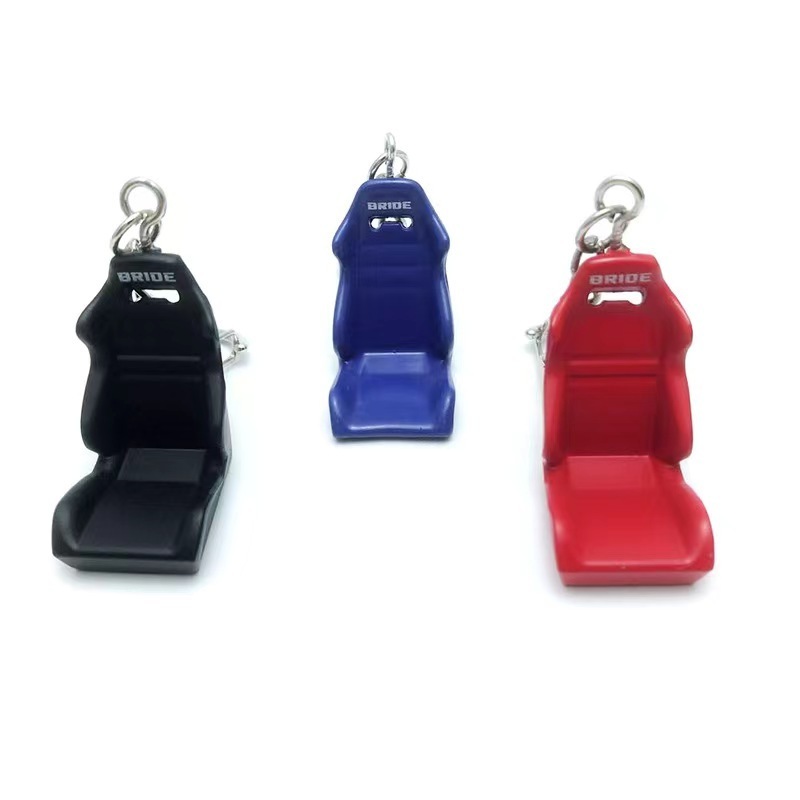 Creative Gift car seat key chain metal simulation F1 racing BRIDE driving chair key pendant wholesale