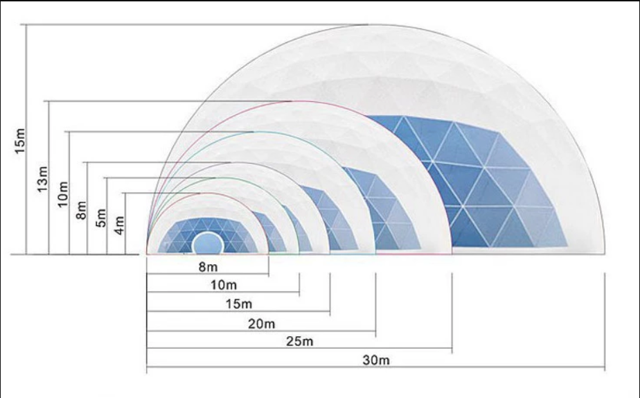 Outdoor 6m Diameter Casas De Camping Igloo Transparent Geodesic Dome Tent for Wedding Party Event